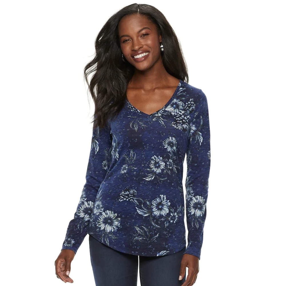 Sonoma Goods for Life Floral Long Sleeve T-Shirt